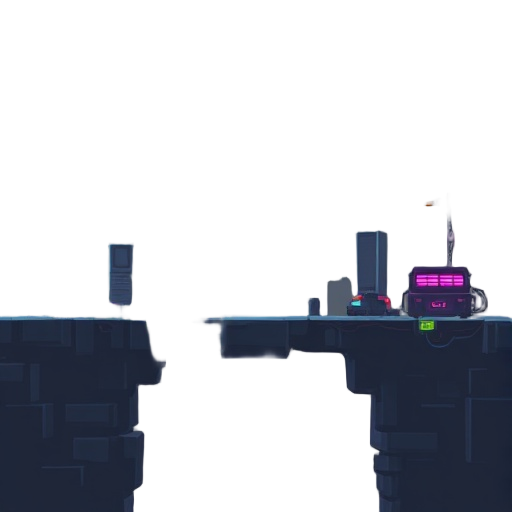 scenario for a 2d platform game in cyberpunk