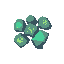artificial alien stones with hyroglyphs glowing on the stones 