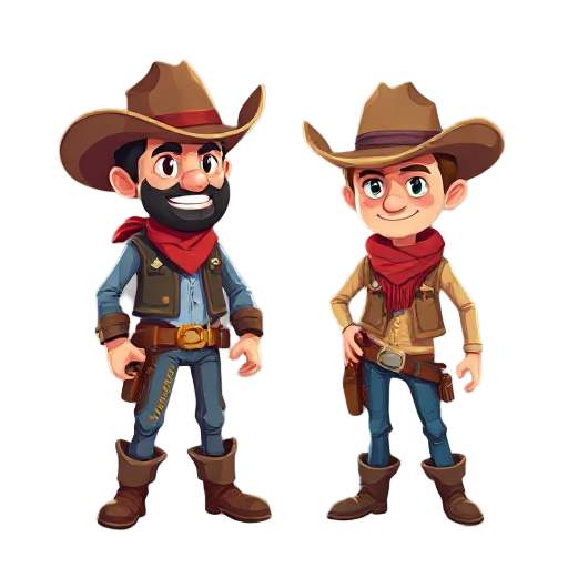 faça um cowboy, pixel arte, andando 