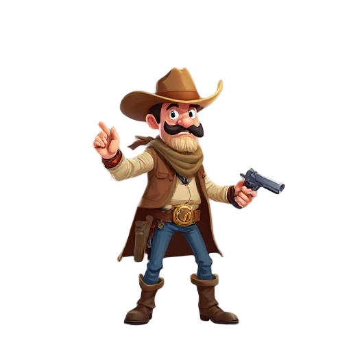 faça um cowboy andando pra esquerda 