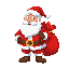  create a santa sprite with a bag red.