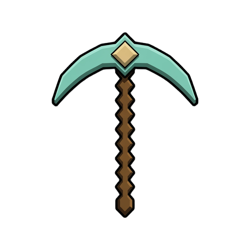 faça um sprite de picareta no modelo minecraft com design diferente