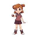 generate a kid girl that shoot fireballs