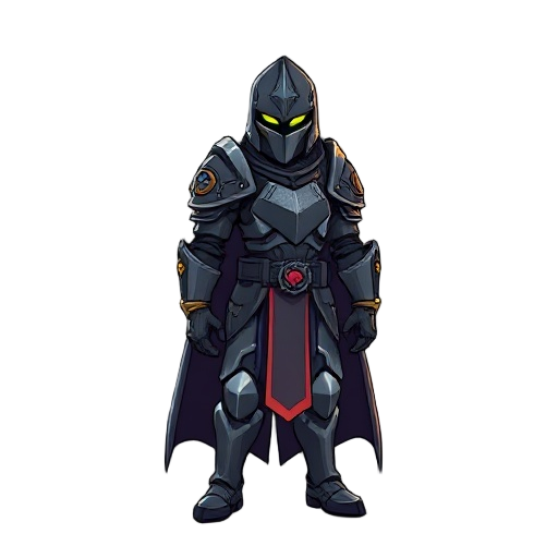 a gothis-cyberpunk knight