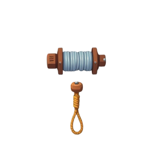 a winch with a lowered rope