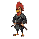 a chicken samurai