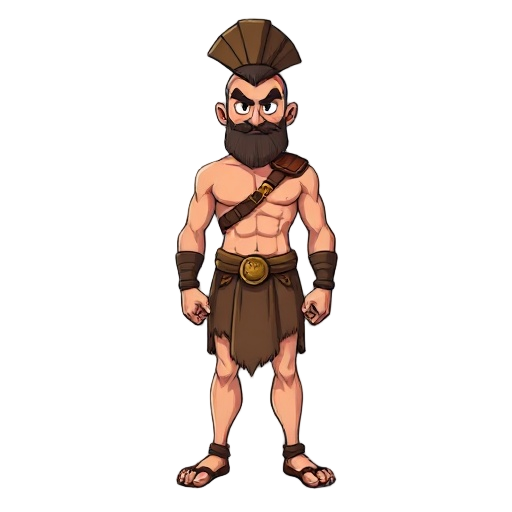 gladiator wearing only a loin cloth
