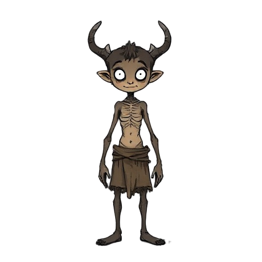 "create a full-body 2d character concept for a survival rpg. art style: hand-drawn, sketchy, dark whimsical storybook aesthetics similar in tone to don’t starve, but fully original in linework, anatomy, shapes and proportions. the character stands in a ne