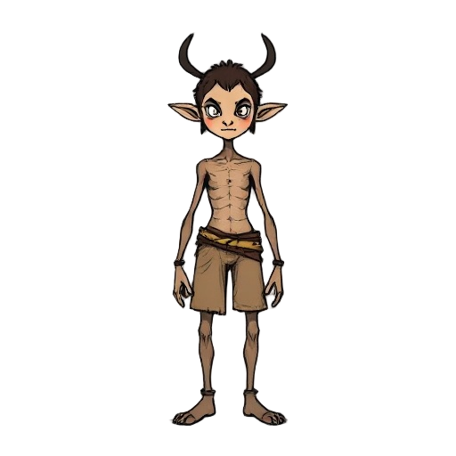 "create a full-body 2d character concept for a survival rpg. art style: hand-drawn, sketchy, dark whimsical storybook aesthetics similar in tone to don’t starve, but fully original in linework, anatomy, shapes and proportions. the character stands in a ne