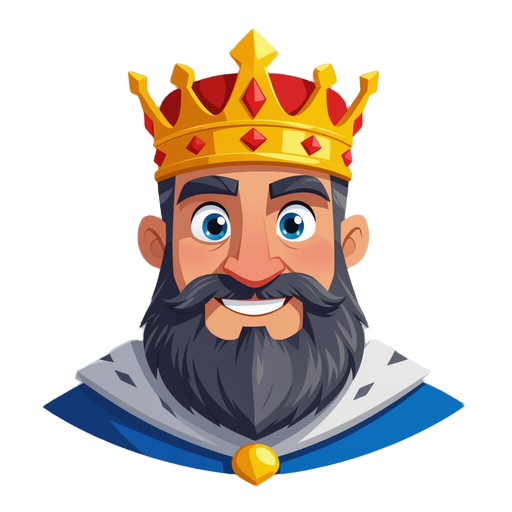 the king with the crown