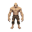 golem sprite, muscular bald mutant with tattered pants.