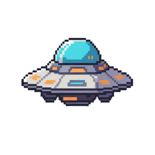 spaceship 16 bits dithering futurist