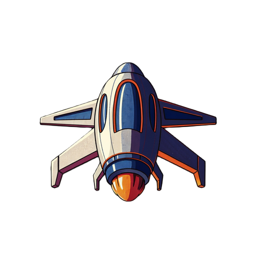 spaceship 16 bits dithering futurist