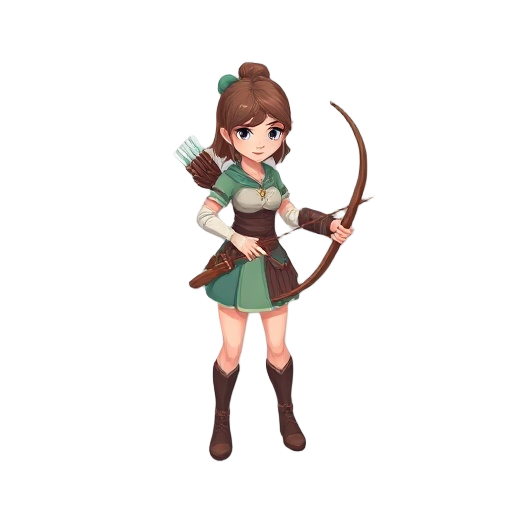 create a archer girl like 128 bits