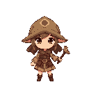 front-facing chibi character wood mage girl