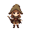 front-facing chibi character wood mage girl