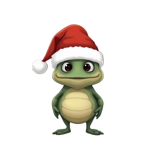a grub wearing a christmas&nbsp;hat