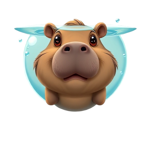 capybara swimming underwater 