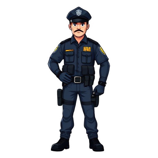 police officer, full body
