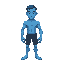 buff blue humanoid character