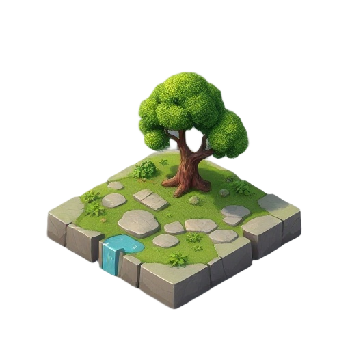 map 2d to stone and tree