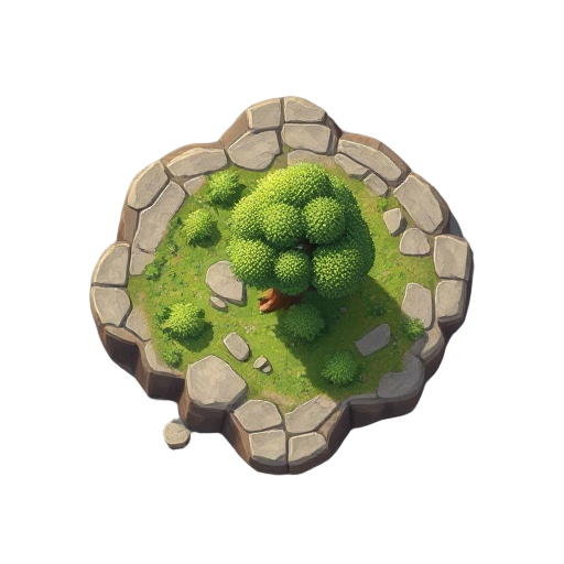 map 2d to stone and tree