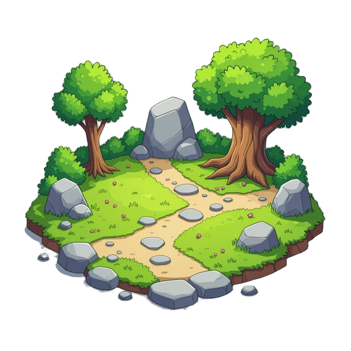map 2d to stone and tree