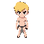 personaje semi desnudo, evitar ojos distorsionados