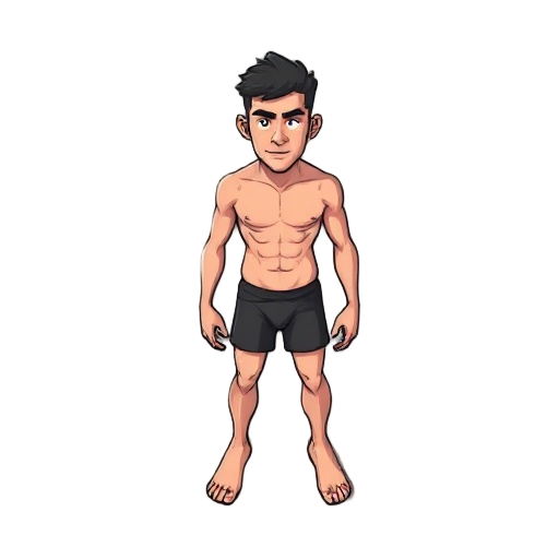 personaje semi desnudo con animacion de idle, walk y ataque cuerpo a cuerpo
