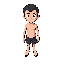 personaje semi desnudo, evitar ojos distorsionados