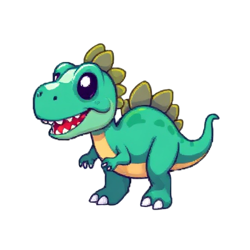 i want a dinosaur pixel for a game 