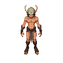 create a top-down game sprite of a varethi (human) facing downward (toward the bottom of the screen). use a 1024×1024 canvas, and make the character occupy roughly one quarter of the canvas, centered.  the varethi should appear as a lean, versatile human 
