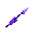 an animated sequence in the style of the tibia game, imitating the shiver arrow but in purple.