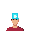 living sql table entity. dark background. blue table border, cyan data cells. one central glowing cell as core. slight asymmetry. minimal micro-connectors on sides like joins. 16-bit snes style. no face, no text, no humor.