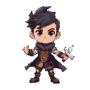 игровой персонаж для игр жанра фэнтези и rpg. персонаж должен двигаться вперед, назад, вправо, влево. 