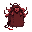 create a backpack for the game tibia that is crimson red with souls emerging from within it, as if imprisoning them, with blood dripping from it.