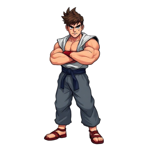 create a 2d street fighter like ryu 