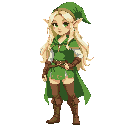 female elf whit blonde hair
