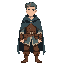narvi, a young nordic man with a haunted look. lean, scarred, dark ash hair, cold eyes hiding inner rage. wears worn northern clothes and a torn cloak. his posture is tense, as if constantly holding back the beast within.