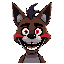 crie o rosto do foxy de five nights at fraddy de frente 