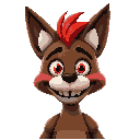 crie o rosto do foxy de five nights at fraddy de frente 