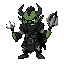 generate me a male evil orc for a game make him black