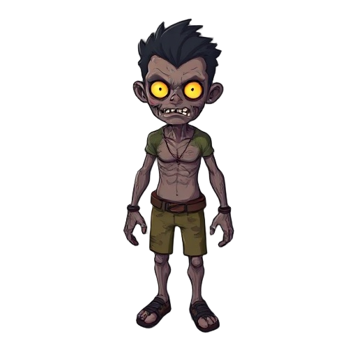 um sobrevivente humano de apocalipse zumbi brasileiro 