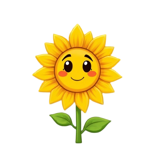 32 bit pixel sunflower with a face on it