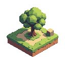 map 2d to stone and tree