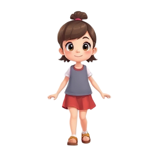 little girl walking
