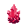 a vibrant blood red crystal item with multiple crystals that fits a minecraft style of pixle art