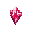 a vibrant red crystal item with multiple crystals that fits a minecraft style of pixle art 