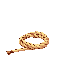 a twirled up rope laying on the ground