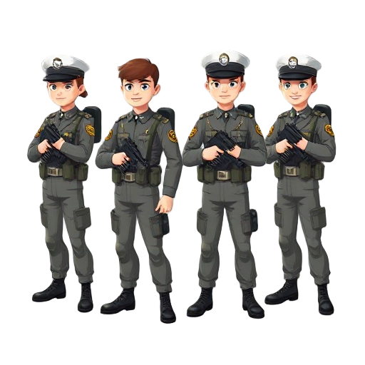 us marine in multiple stances and outfits